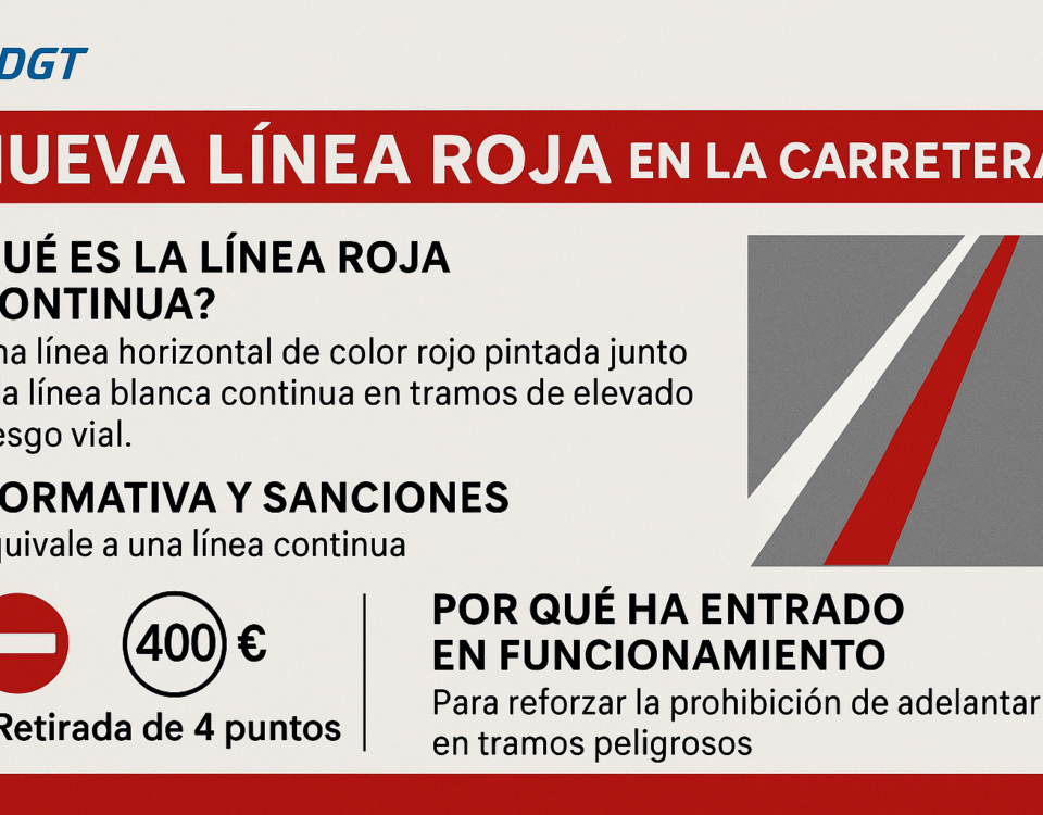 linea roja dgt carretera multa accidentes trafico